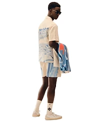 Lacoste Men's Relaxed-Fit Striped Crocodile Shirt