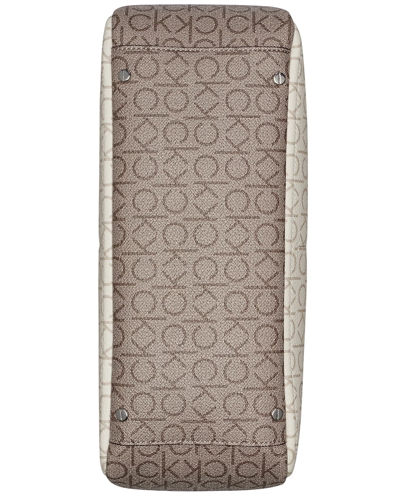 Calvin Klein Zoe Signature Chain Tote Bag