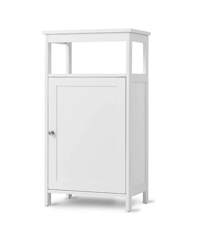 Volenca Wood Bathroom Floor Cabinet with Multi-Storage Rack Organizer