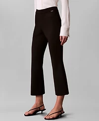 Calvin Klein Women's Ponte Crop Flared Pants