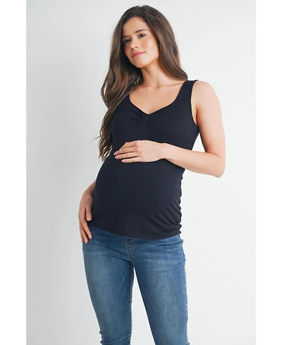 Hello Miz Maternity Sweetheart Neckline Tank Top