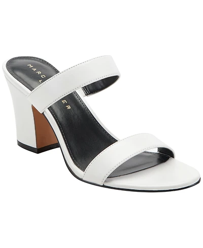 Marc Fisher Ltd Women's Jessey Leather Slip-On Block Heel Dress Sandals