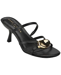 Marc Fisher Ltd Women's Natesa Ornamented Strappy Leather Dress Sandals