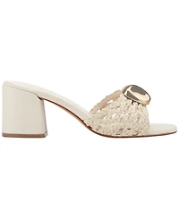 Marc Fisher Ltd Women's Farrel Woven Slip-On Block Heel Dress Sandals