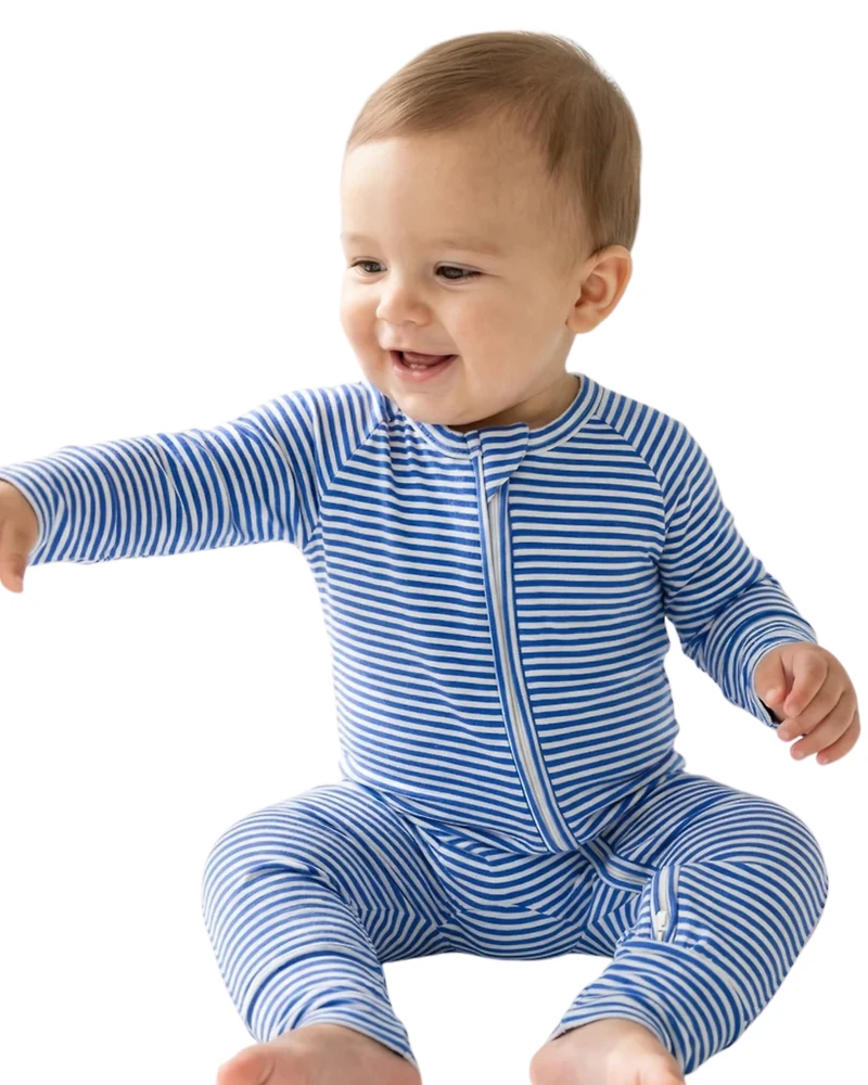 Motette Boys Cobalt Stripe Bamboo Sleeper