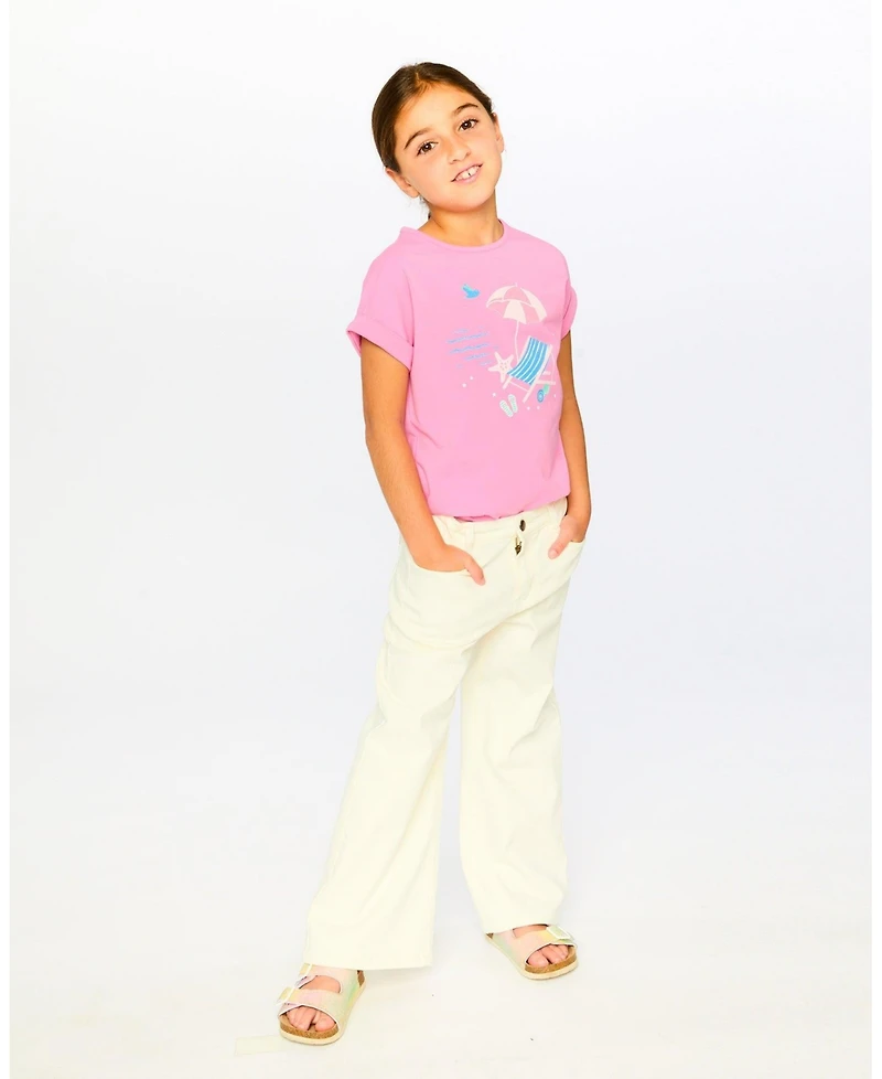 Deux par Deux Big Girls Cotton Jersey T-Shirt Pink