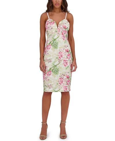 Siena Women's Embroidered Sequin Sweetheart Dress