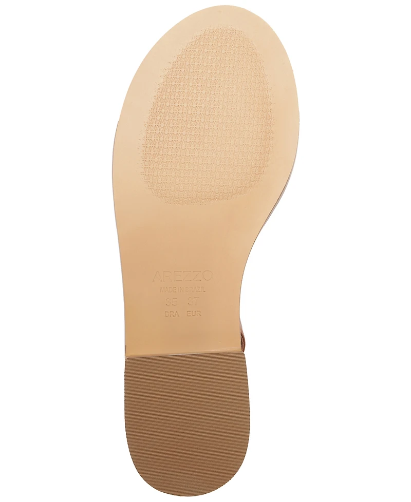 Arezzo Women's Diana Round Toe Flat Sandals