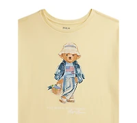Polo Ralph Lauren Girls' 7-16 Bear Crewneck Jersey Dress