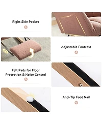 Boyel Living Modern Rocking Chair, Leisure Sofa Glider Chair, Comfy Accent Chair, Lounge Chair with High Backrest