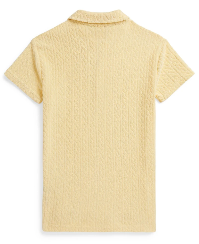 Polo Ralph Lauren Girls' 2T-6X Cable Terry Cover-Up Collar Dress