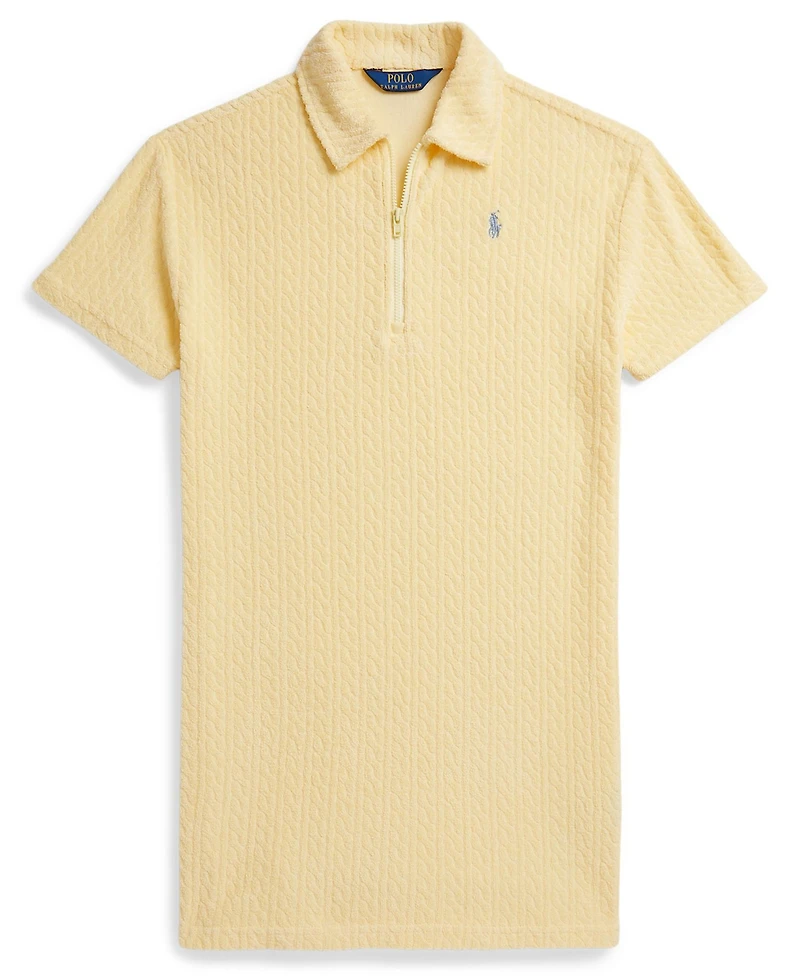 Polo Ralph Lauren Girls' 7-16 Cable Terry Cover-Up Collar Dress