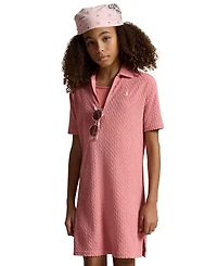 Polo Ralph Lauren Girls' 7-16 Cable Terry Cover-Up Collar Dress