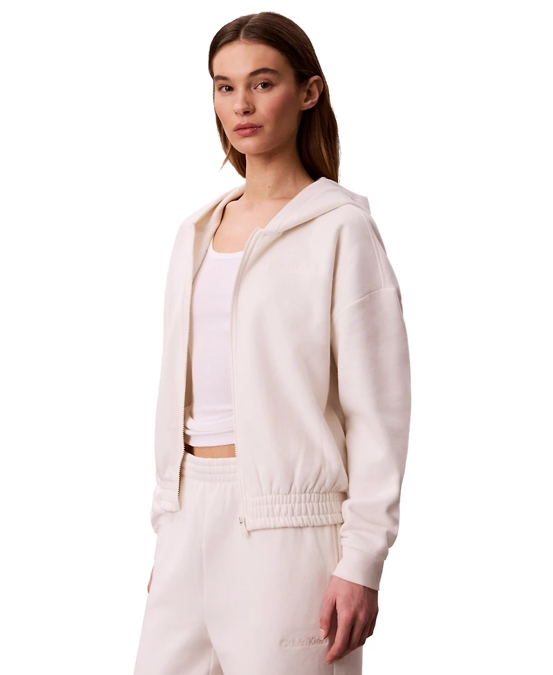 Calvin Klein Performance Women's Brushed French Terry Full Zip Hoodie