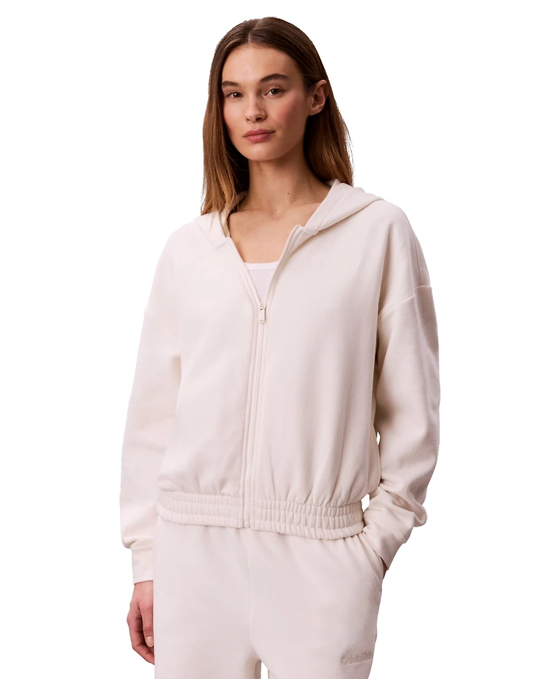 Calvin Klein Performance Women's Brushed French Terry Full Zip Hoodie