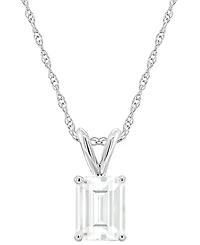 Macy's Moonstone (1-7/8 ct. t.w.) Pendant Necklace 14k White Gold (Also Available Topaz)