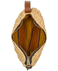 Patricia Nash Morgana Scalloped Raffia Mini Shoulder Bag