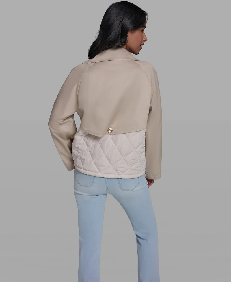 Karl Lagerfeld Paris Women's Collared Long-Sleeve Jacket