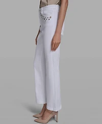 Karl Lagerfeld Paris Women's Mid Rise Straight Jeans