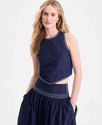 On 34th Women's Poplin Tie-Back Tank Top, Macy's Exclusive