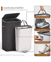 Sorbus 1-Compartment Laundry Basket with Removable Bag - Durable Organizer for Bathroom, Bedroom, or Room Space Saving Design