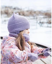Deux par Deux Baby Girls Knit Hat Lavender