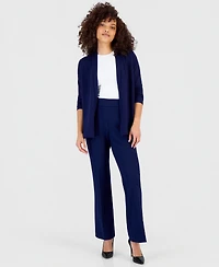 Anne Klein Essentials Petite Chatham Open-Front Cardigan