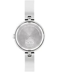 Movado Women's Bold Bangle Swiss Quartz Stainless Steel Watch, 28mm
