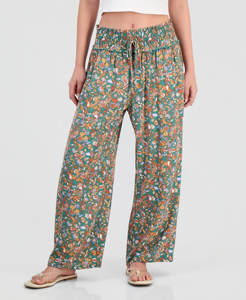 Kingston Grey Juniors' Printed Wide-Leg Pants