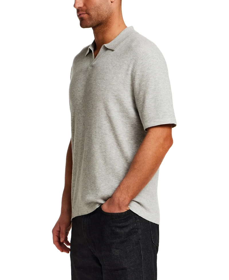 Vintage & Black Men's Regular-Fit Johnny Collar Sweater