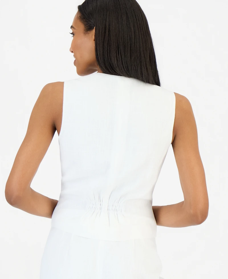 Tahari Asl Women's Starfish-Button Vest