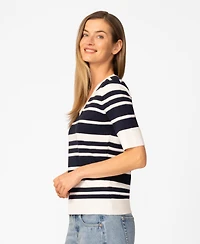 Melissa Paige Women's Textured Stripe Sweater, Macy's Exclusive