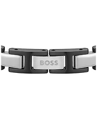 Hugo Boss Men Nolan Stainless Steel Ionic Plated Black Steel Bracelet