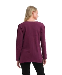 Wilt Clothing Women's Metallic Thread V-Neck Tee