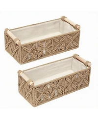 Yigii Handmade Cotton Rope Storage Baskets - Multiroom Decor & Organization