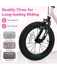 Kids Bike for 3-7 Years Old Boys and Girls 14 Inch Children Bicycle-Pink 14 Inch