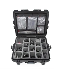 Nanuk 945 Waterproof Hard Case with 5-Pocket Lid Organizer and Padded Divider for Camera, Black