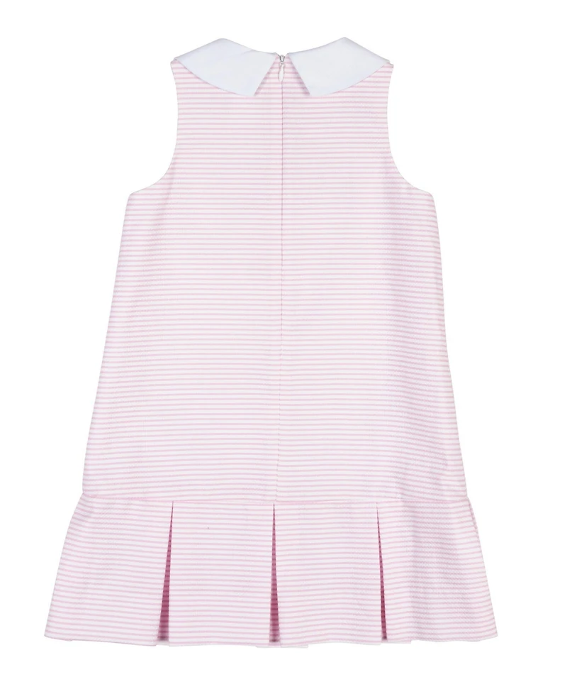 Florence Eiseman Little Girls Stripe Pique Dress With Tulips