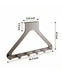 Yigii Over Door Hooks, No Drill, Silent, 6 Hooks, 10.6" Extended, Modern Matte Metal