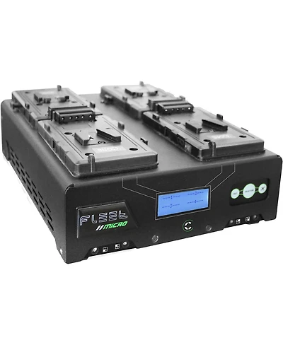 Core Swx Fleet Micro 3A Digital Quad Charger for 4x V-Mount Batteries