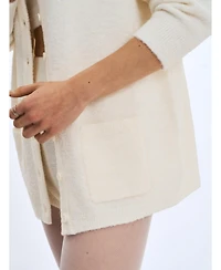 Miss Circle Women's Orla Wool-Blend Ribbed Knit Cardigan