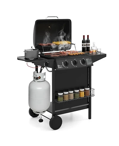 Ecooso 39 000 Btu Outdoor Burner Propane Gas Grill on Wheels