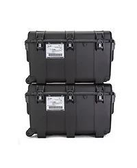 Nanuk 975 Wheeled Waterproof Hard Case with 6-Pocket Lid Organizer and Padded Divider, Black