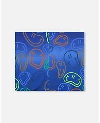 Deux par Boys Stretch Jersey Neck Tube Blue Printed Smileys