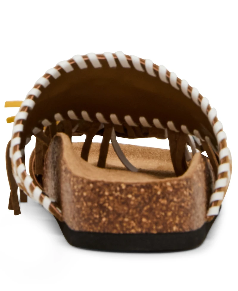 Steve Madden Women's Lester Tassel Footbed Slip-On Slide Sandals