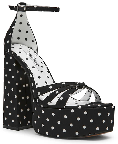 Steve Madden Women's Retro Strappy Block Heel Platform Dress Sandals