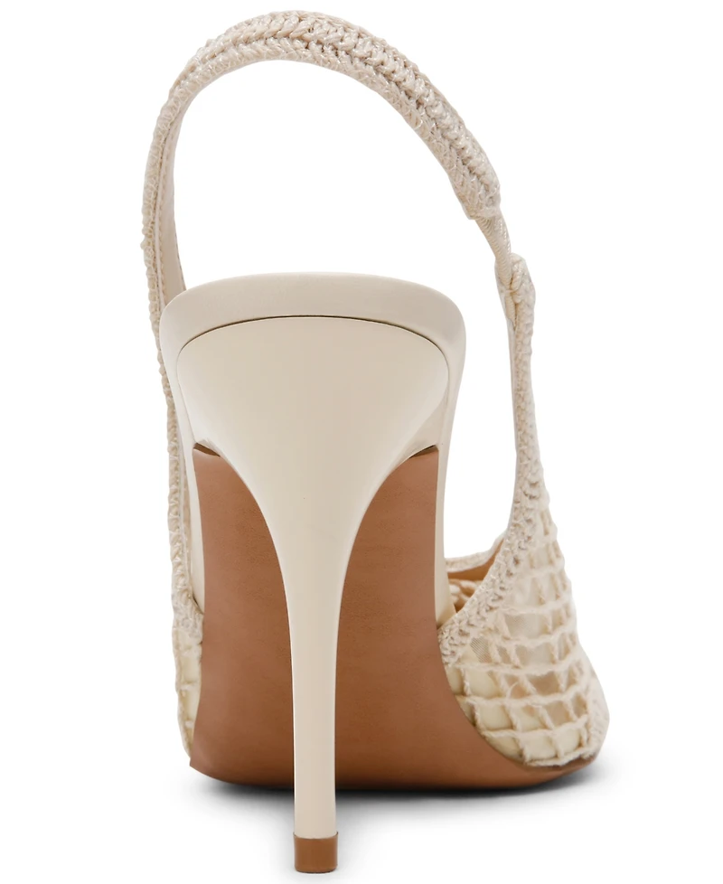 Steve Madden Women's Andromeda-c Crochet Pointed Toe Slingback Pumps