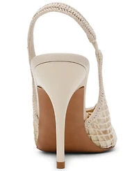 Steve Madden Women's Andromeda-c Crochet Pointed Toe Slingback Pumps
