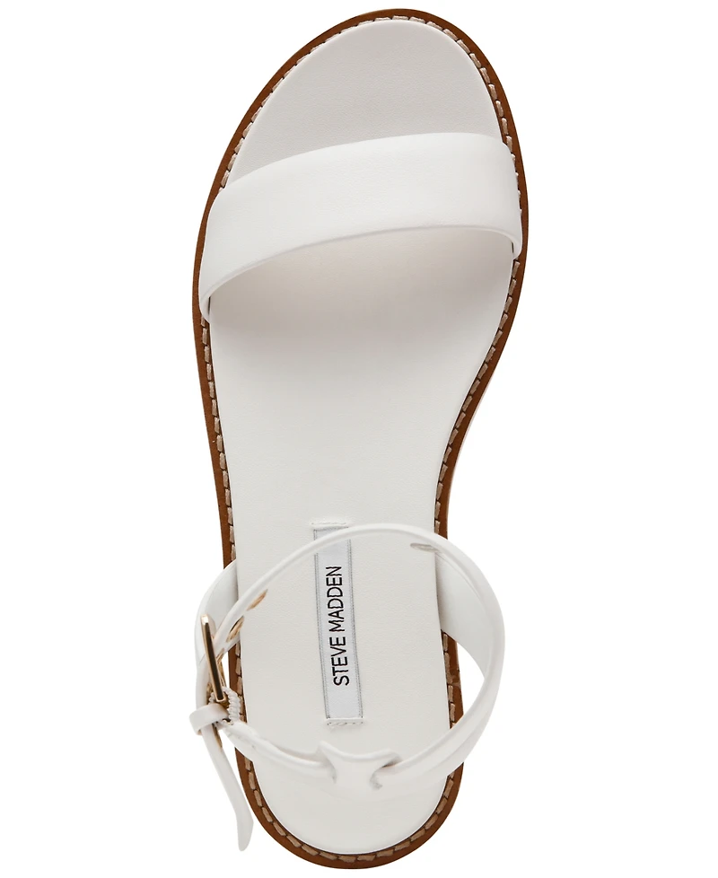 Steve Madden Women's Dandi Round Toe Flat Sandals