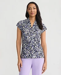 Ext Slv Funnel Knit Top